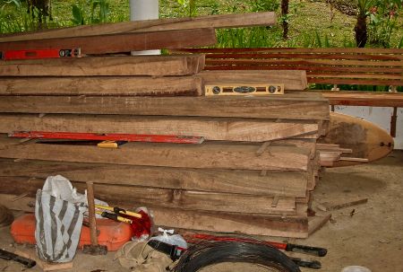 Raw material. Local Costa Rican balsa, which will be turned into another exquisite custom surfboard by Steve Dunham at his shop in Nosara.